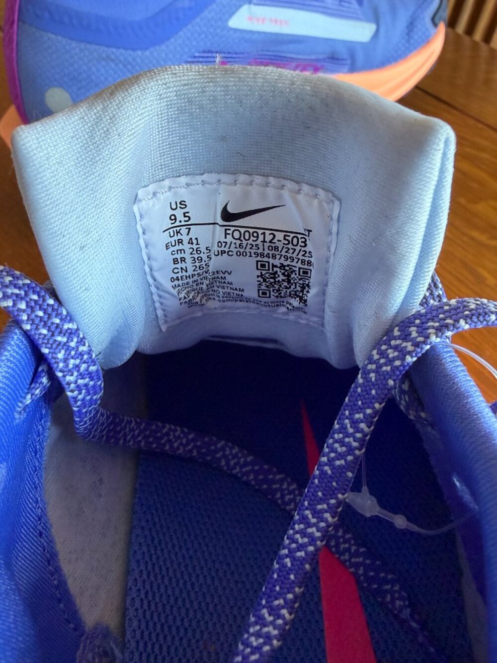 Nike Pegasus Trail 5 Gore-Tex Pure Sapphire Blue Pink Size 9.5 Women - Picture 4 of 6